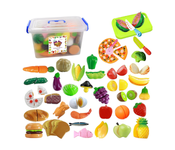 IQ Toys Pretend Cutting Food Playset for Kids